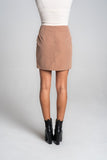 Kristen pinch pleat pencil skirt (beige)
