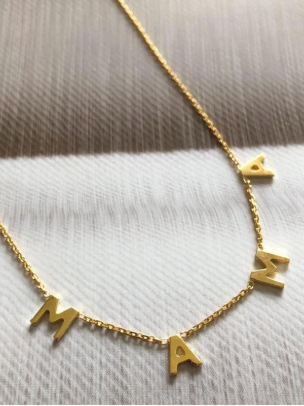 M A M A dainty Pendant Necklace (soft gold) - Mint Boutique