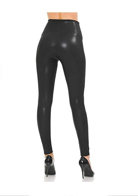 Vegan Leather high waist legging (black)