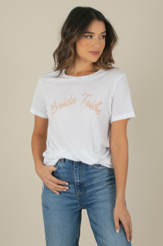 Bride Tribe tee (white) - Mint Boutique