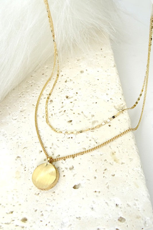 Layered Coin Necklace (gold)