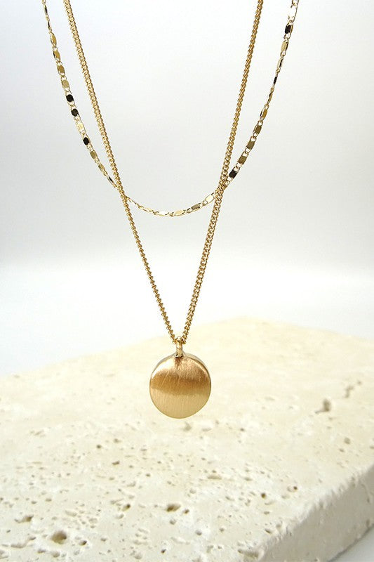 Layered Coin Necklace (gold)