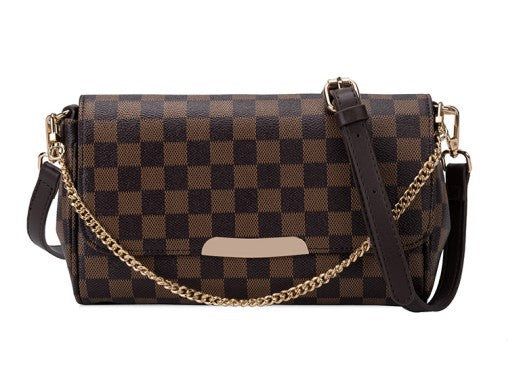 Gia Classy Check Womens Handbag Purse (brown) - Mint Boutique
