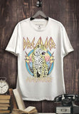 Dreamer Somewhere Leopard Graphic Tee (Ivory)