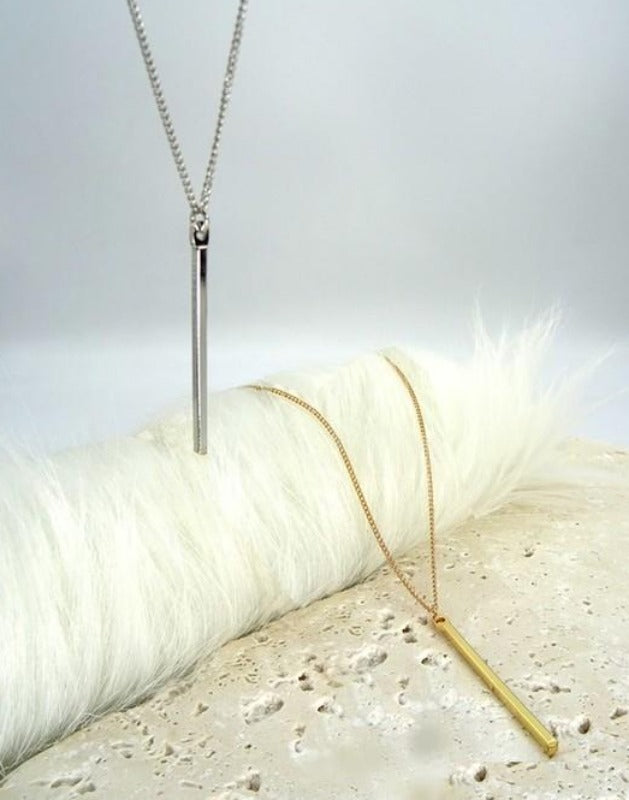 Vertical Bar Necklace (silver)