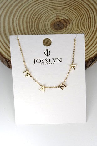 M A M A dainty Pendant Necklace (soft gold) - Mint Boutique