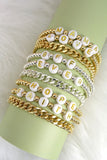 Hope/Faith Beaded Bracelet 3 pc Set (gold) - Mint Boutique