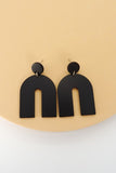 Color Block Rainbow Drop Earrings (black) - Mint Boutique