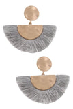 Vintage Inspired tassel earrings (gray)