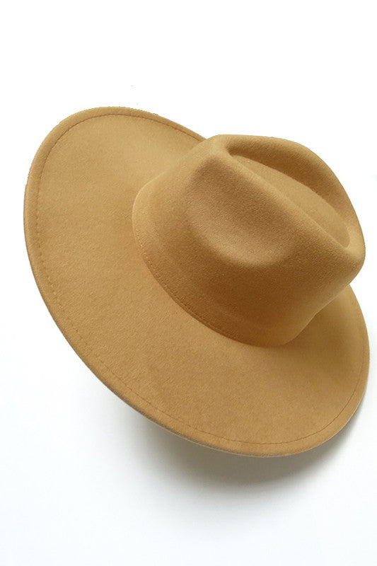 BOHO FEDORA BRUSHED WOOL HAT (camel)