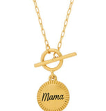 mama toggle pendant necklace (gold)