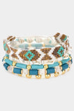 Boho Pattern Detailed Western Beaded Bracelets