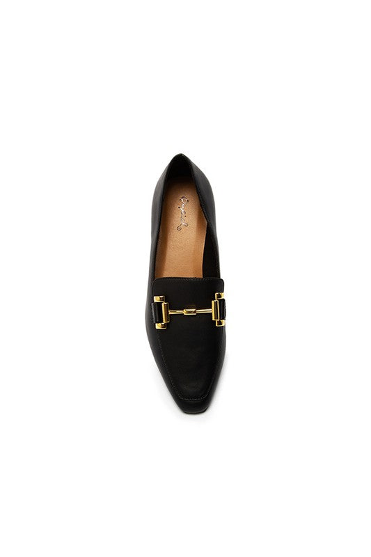 Delany loafer w/ gold hardware (black)