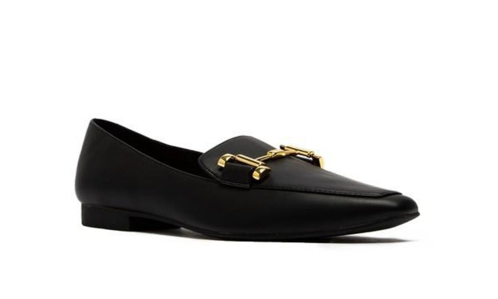Delany loafer w/ gold hardware (black)