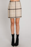 It's a New Day plaid wool skirt (oatmeal/beige)