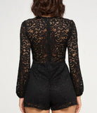 Midnight Lace Romper (Black)