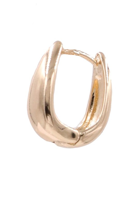 Metal Hoop Earrings (shiny gold)