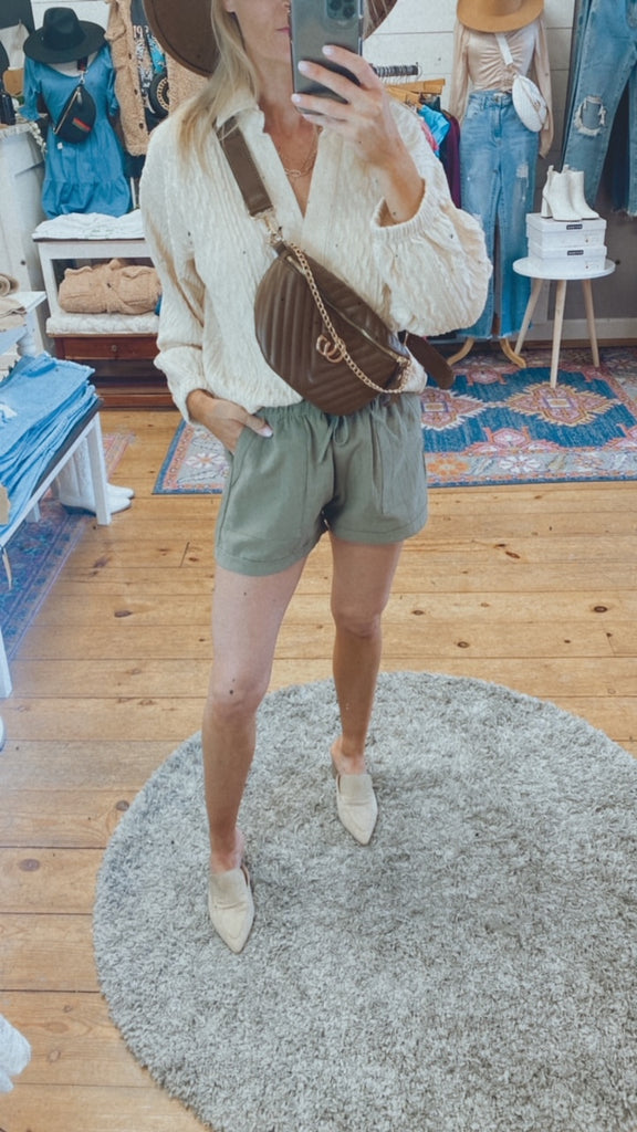 Summer Sunset ribbed pullover (oatmeal cream)