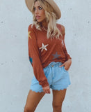 Seeing Stars Pullover (rust)
