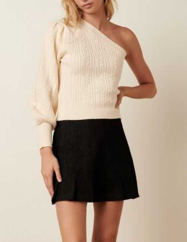 New Love one shoulder sweater (ivory)