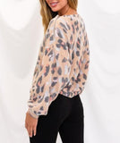 Shiloh soft leopard pullover (taupe/charcoal)