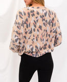 Shiloh soft leopard pullover (taupe/charcoal)