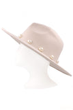 Pearl Fedora felt hat (cream)