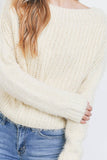 Misty slouchy soft knit sweater (ivory)