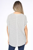 Sailor striped boxy oversized tee (white/black)