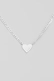 Mini Heart Pendant Necklace  (silver)