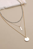 Multi Layer Bar/Coin mixed Necklace (gold/silver)