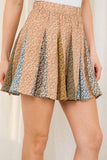 Rome boho floral panel skirt (tan)