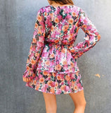 Rayne Long Sleeve Floral dress (pink/multi)