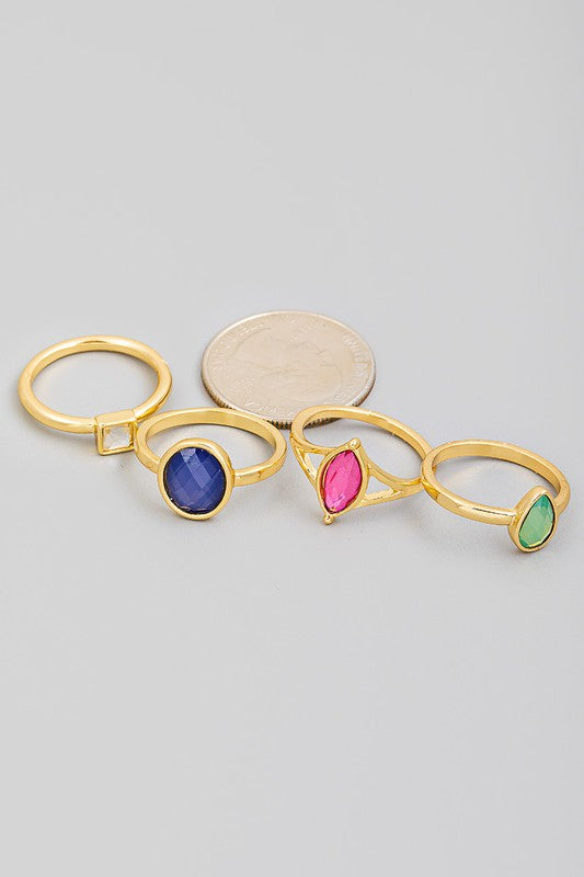Crystal Ring Set