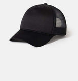 Solid Mesh Back Trucker Cap (black)