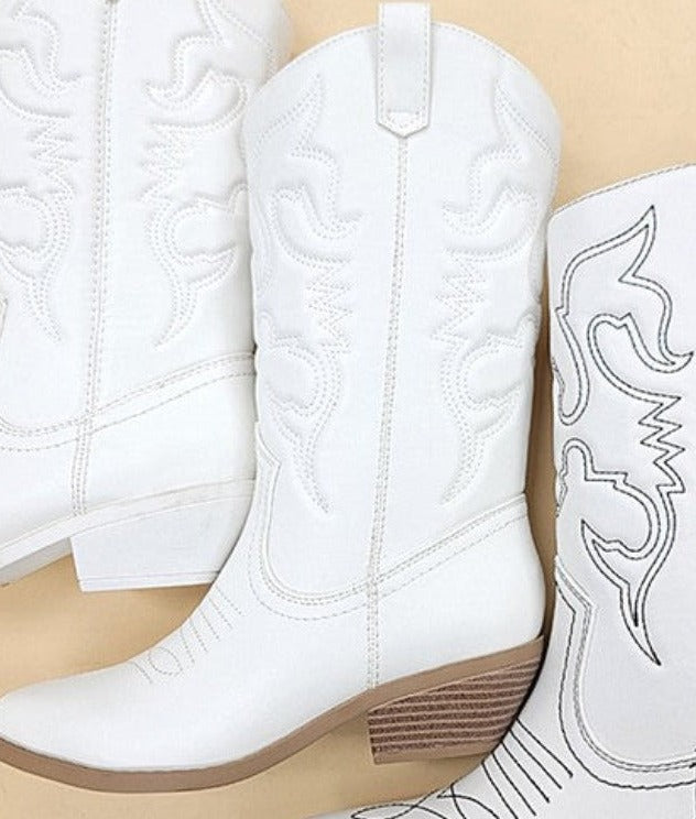 Casual Western Boots (white)