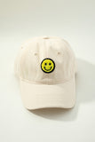 Smiley face baseball Cap (cream)