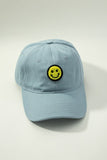 Smiley face baseball Cap (light blue)