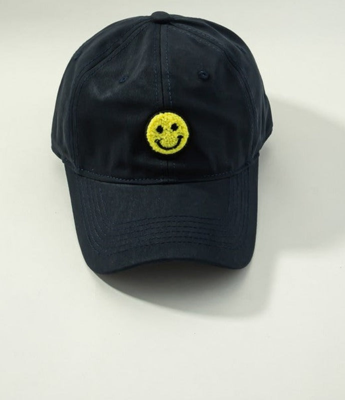 Smiley face baseball Cap (Navy/Black)