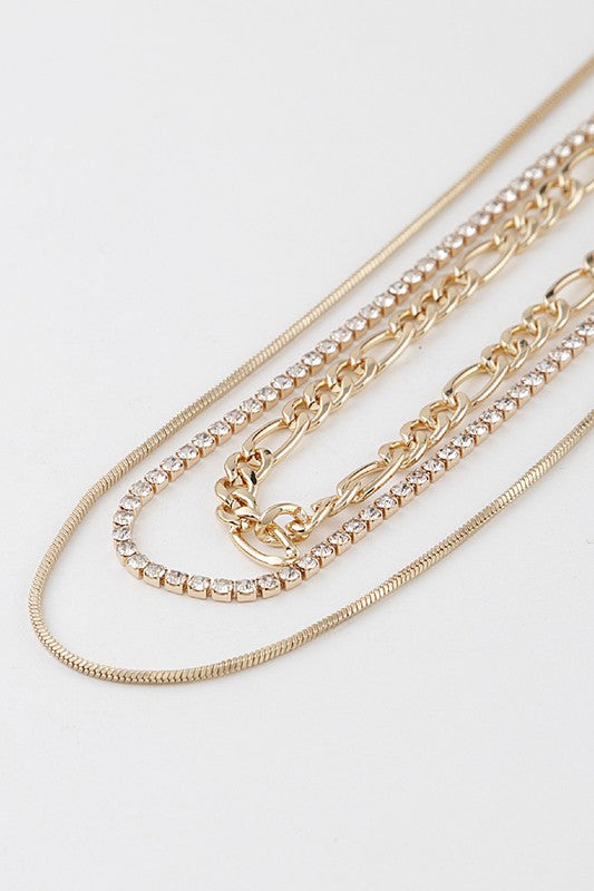 Designer Dupe chain and jewel necklace (gold/silver)