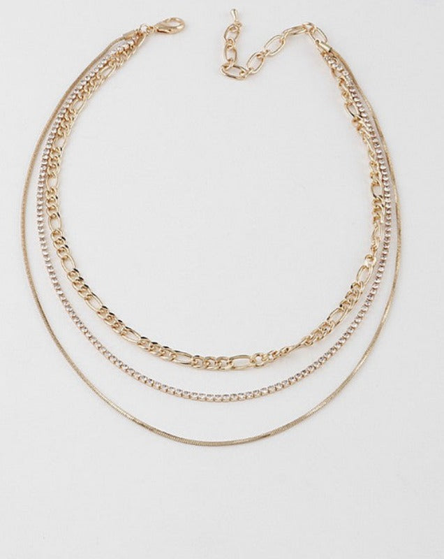 Designer Dupe chain and jewel necklace (gold/silver)