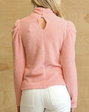 Jen puff sleeve fuzzy sweater (light pink)