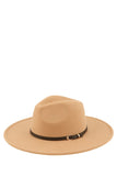 Fedora Wide Brimmed Rancher w/ buckle (Camel)