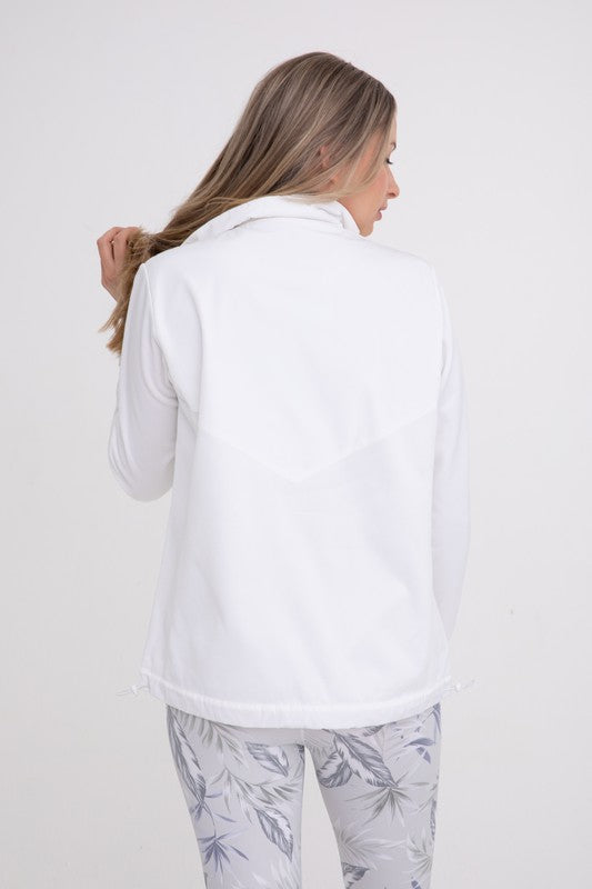 Cambree contrast zip up jacket (white)