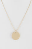 Around Town dainty circle pendant necklace (gold) - Mint Boutique
