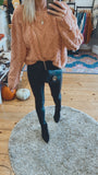 Faith ultra soft cable knit sweater (blush)