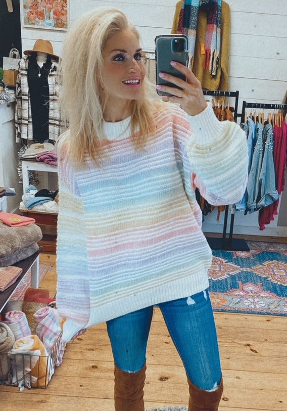Malibu ombre chunky sweater (rainbow)