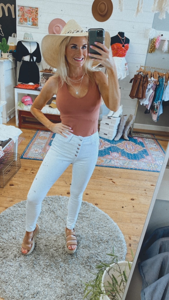 Ginger Bodycon V Neck Tank
