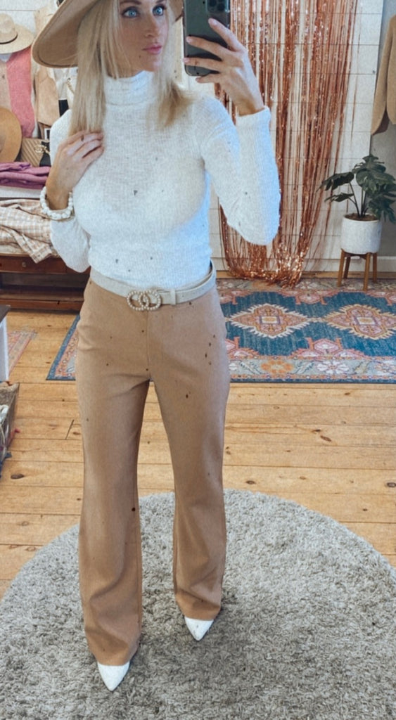 Laurel bootcut trouser pant (tan)
