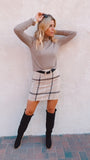 It's a New Day plaid wool skirt (oatmeal/beige)